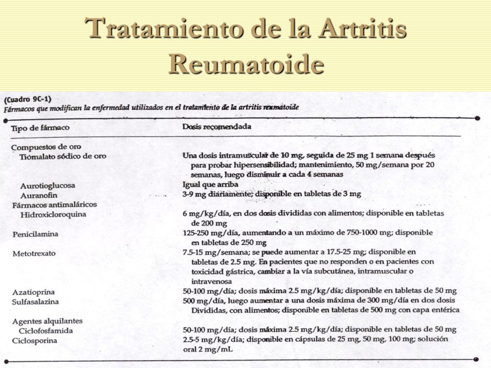 Tratamiento artritis reumatoide en ancianos